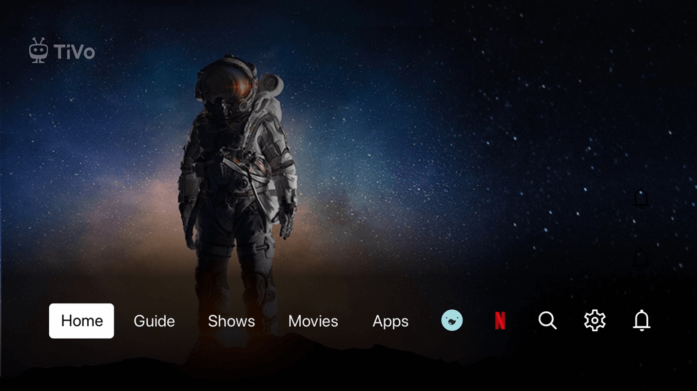 Screen capture of TiVo integration with Netflix