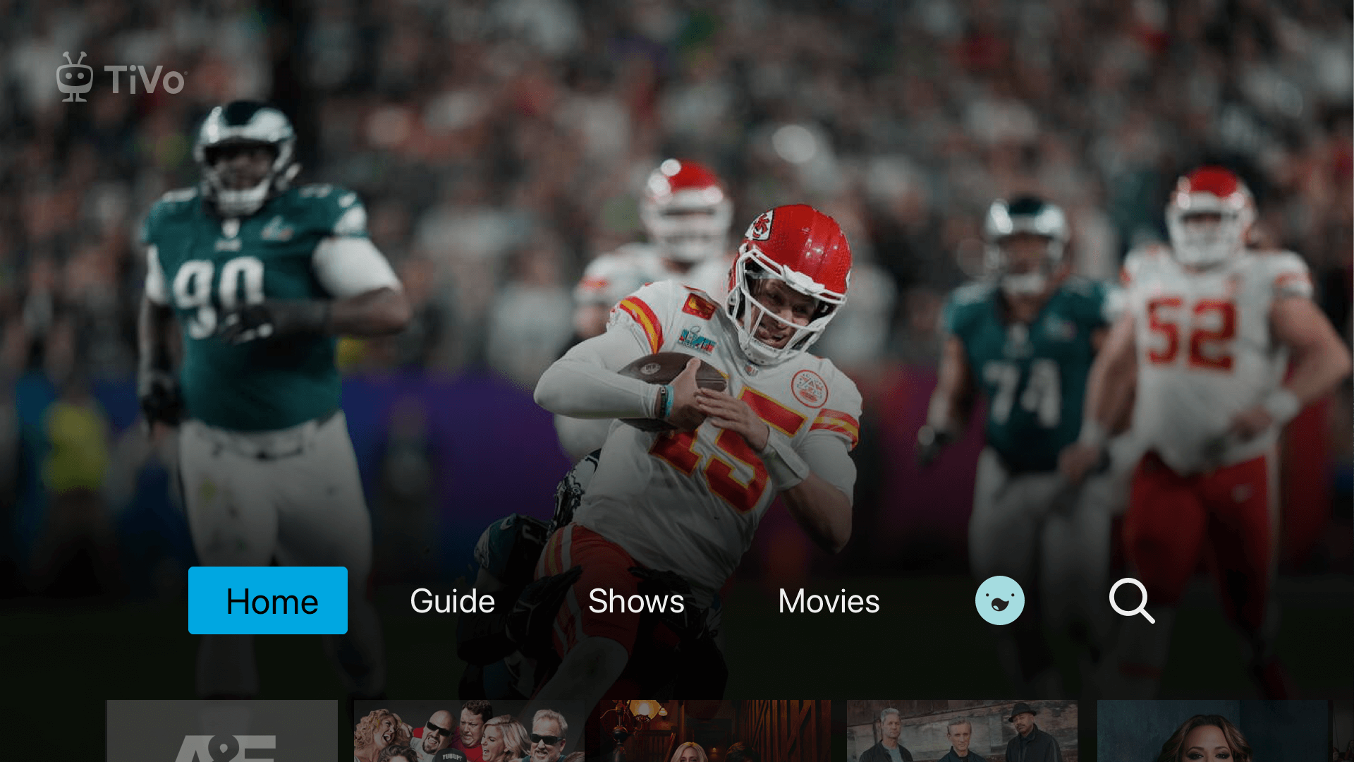 Main_Nav_4web Screen capture of TiVo Main Navigation